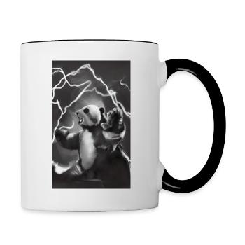 Lightning Bolt Panda - Contrast Coffee Mug - white/black - Right