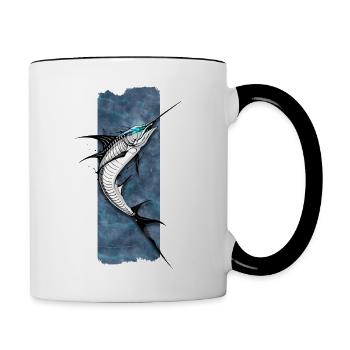 Azure Marlin: Majesty of the Depths - Contrast Coffee Mug - white/black - Right