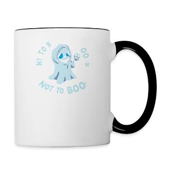 To boo or not to boo - Contrast Coffee Mug - white/black - Right