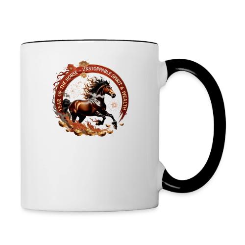 Year of the Horse Fiery Spirit T Shirt, Lunar New - Contrast Coffee Mug