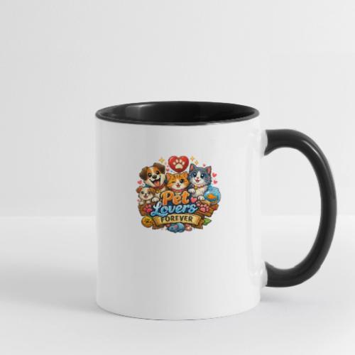 Pet Lover Forever Cute Cats & Dogs - Contrast Coffee Mug