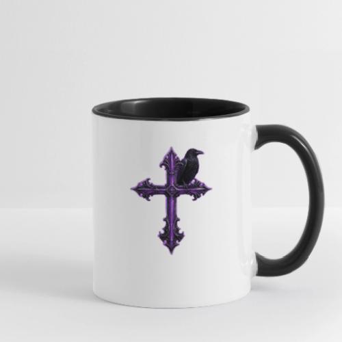 Gothix Raven Cross - Contrast Coffee Mug