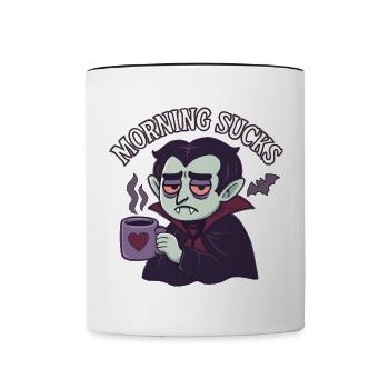 Morning Sucks - Contrast Coffee Mug - white/black - Front