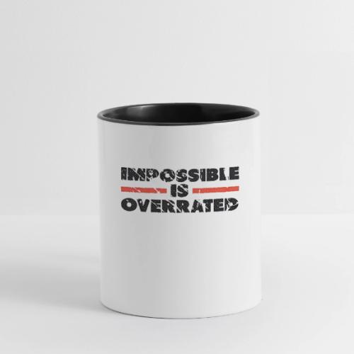 Impossible Is Overrated Retro - Contrast Coffee Mug