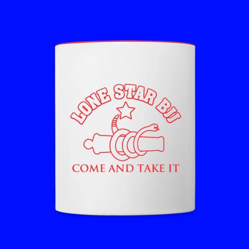 LONE STAR BRAZILIAN JIU-JITSU - Red and white - Contrast Coffee Mug
