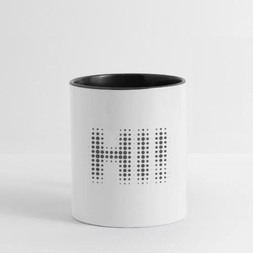 HI! (dark color) - Contrast Coffee Mug