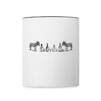Ass Liquor Ass - Contrast Coffee Mug - white/black - Front