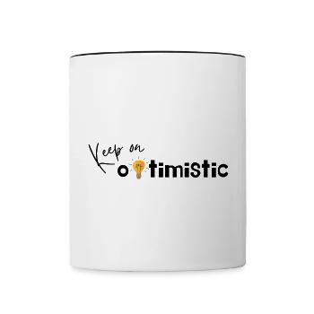 Keep On optimistic - Contrast Coffee Mug - white/black - Front