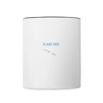 My First Airplane Ride Vacation Trip Traveler - Contrast Coffee Mug - white/black - Front