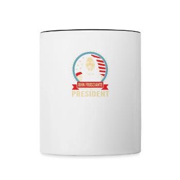 John Frusciante for president - Contrast Coffee Mug - white/black - Front
