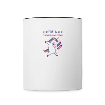 I'm a Firework Director Dad 4th of July - Contrast Coffee Mug - white/black - Front