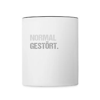 Ganz Normal Gestört - Contrast Coffee Mug - white/black - Front