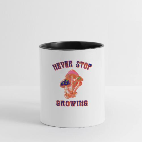 never stop - Contrast Coffee Mug