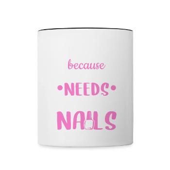 Nail Artist Beautiful Nails Nail Tech - Contrast Coffee Mug - white/black - Front
