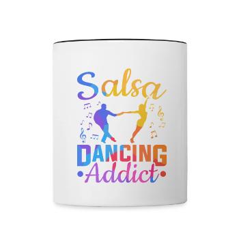 Salsa Dancing Addict Latin Dance Salsa - Contrast Coffee Mug - white/black - Front