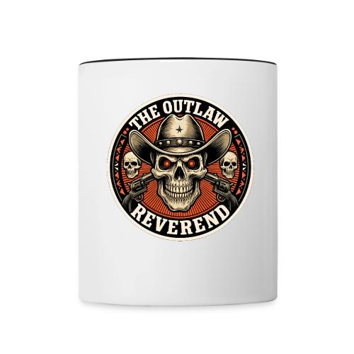 The Outlaw Reverend Skull Face Cowboy - Contrast Coffee Mug