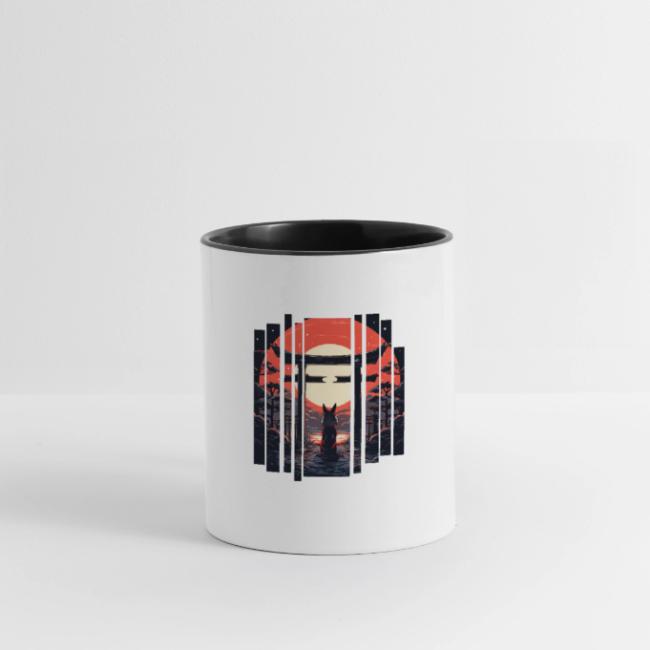 Japanese Zenko Kitsune: Mystical Fox at Torii Gate