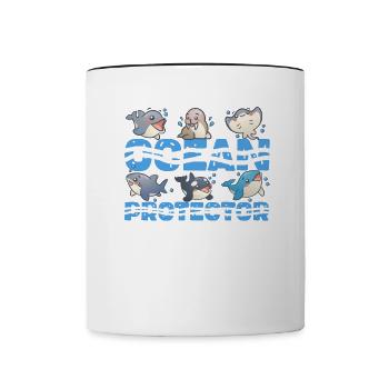 Environmental protection nature conservation Ocean - Contrast Coffee Mug - white/black - Front