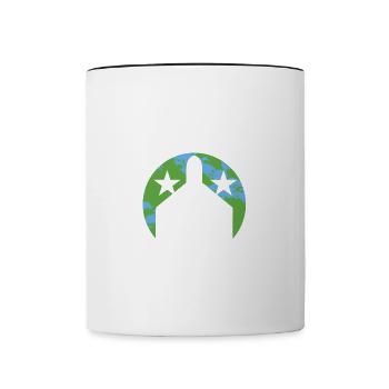 My First Airplane Ride Vacation Trip Solo - Contrast Coffee Mug - white/black - Front