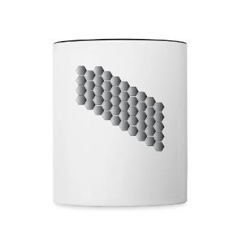 hexagone - Contrast Coffee Mug - white/black - Front