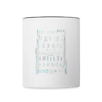 Life is short glitching - Contrast Coffee Mug - white/black - Front