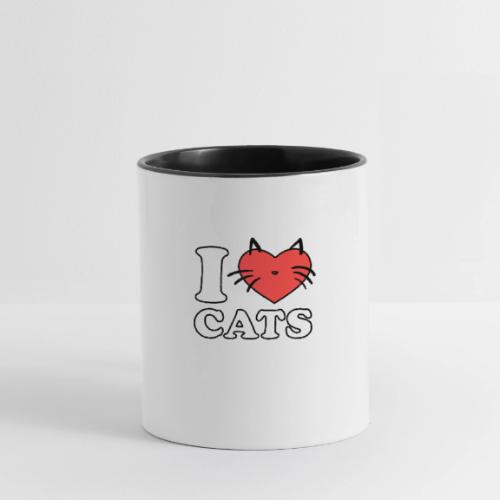 i love cats - Contrast Coffee Mug