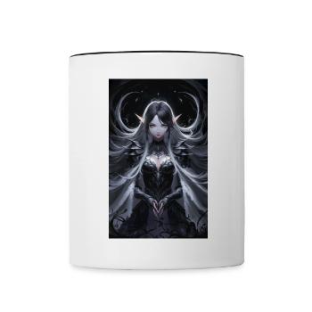 Manga girl - Contrast Coffee Mug - white/black - Front