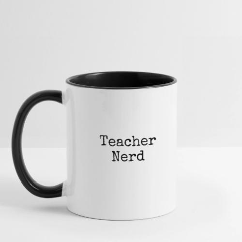 Teacher Nerd (black text) - Contrast Coffee Mug