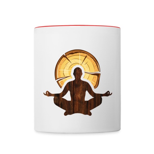 Woodworking is my meditation - Contrast Coffee Mug