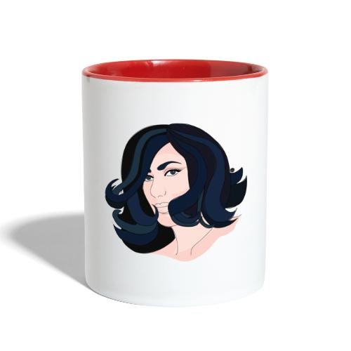 Curly Hair Portrait - Contrast Coffee Mug
