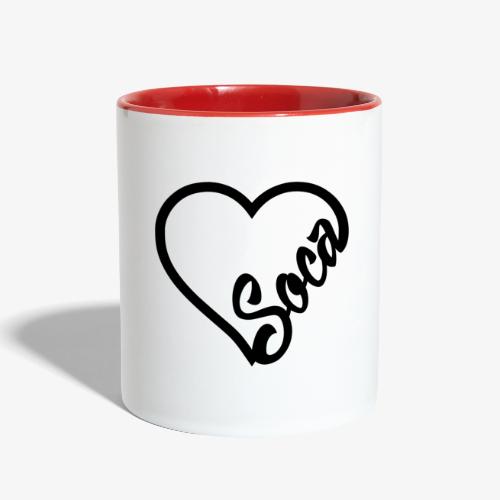 SocaHeart - BLACK - Contrast Coffee Mug