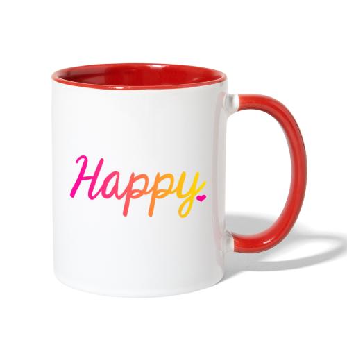 HAPPY - Contrast Coffee Mug