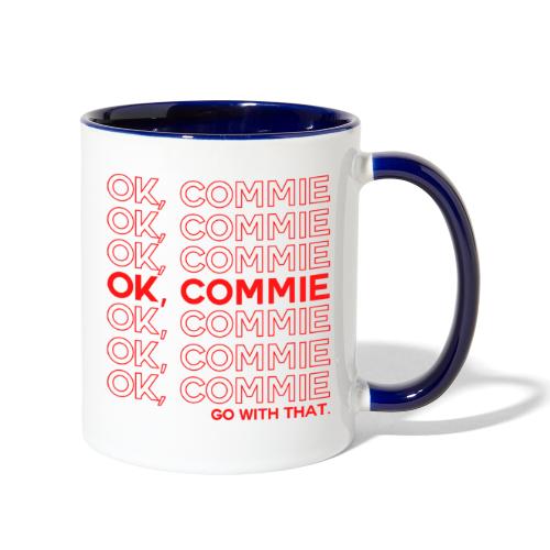 OK, COMMIE (Red Lettering) - Contrast Coffee Mug