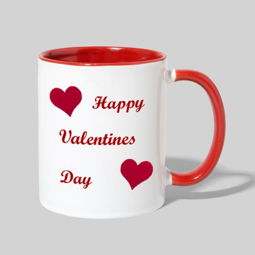 Red Heart Contrast Mug - Contrast Coffee Mug