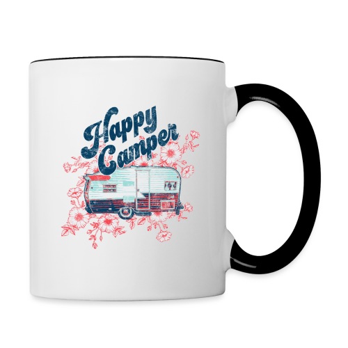 Happy Camper Flowers - Contrast Coffee Mug