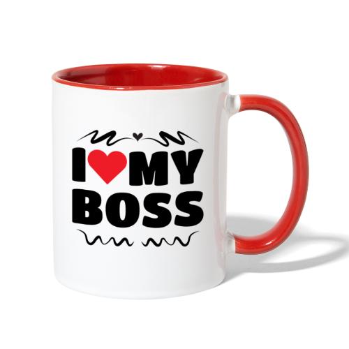 I love my Boss - Contrast Coffee Mug
