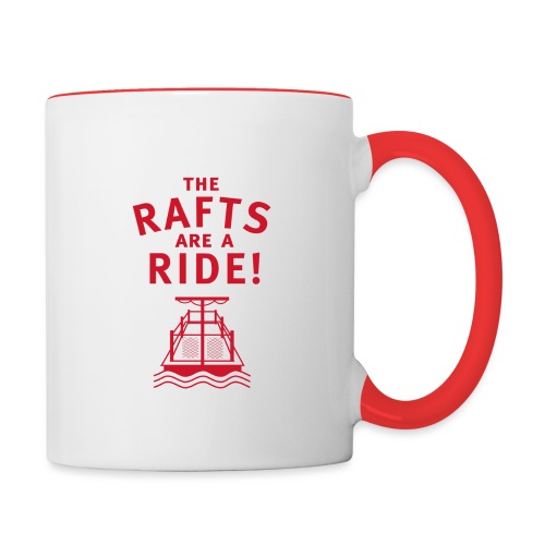 Traveling With The Mouse: Rafts Are A Ride (RED) - Contrast Coffee Mug