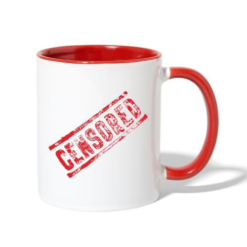 Censored Stamp | Red - Contrast Coffee Mug
