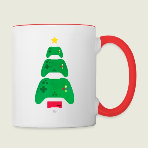 Christmas Tree Gaming Controller 🎄👾🎄 - Contrast Coffee Mug