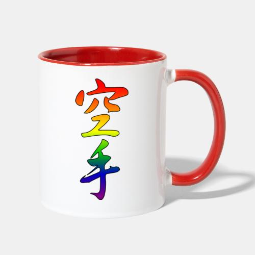 Karate Kanji Rainbow Gradient - Contrast Coffee Mug
