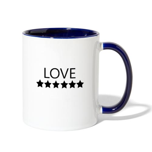 LOVE (Black font) - Contrast Coffee Mug