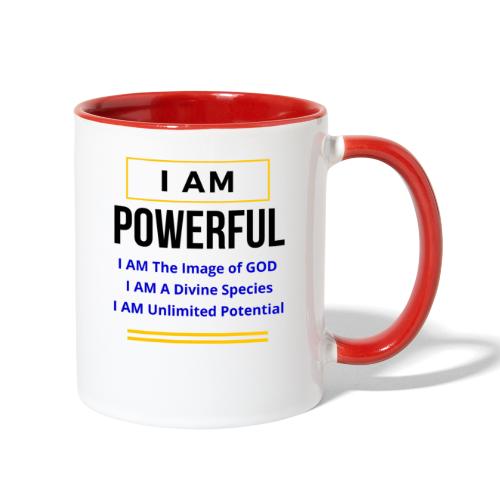 I AM Powerful (Light Colors Collection) - Contrast Coffee Mug