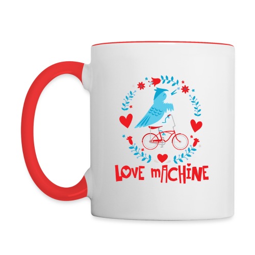 Cute Love Machine Bird - Contrast Coffee Mug