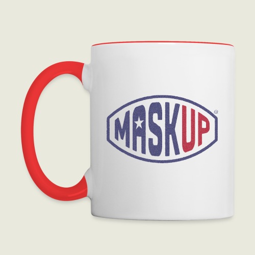 MASK UP! Face Masks Save Lives! 😷👍🏼🤩 - Contrast Coffee Mug