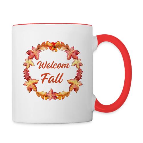 Welcome fall - Contrast Coffee Mug