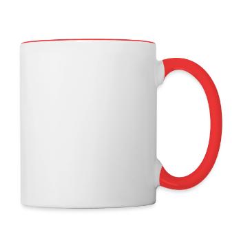 Fuck Sake - Contrast Coffee Mug - white/red - Right