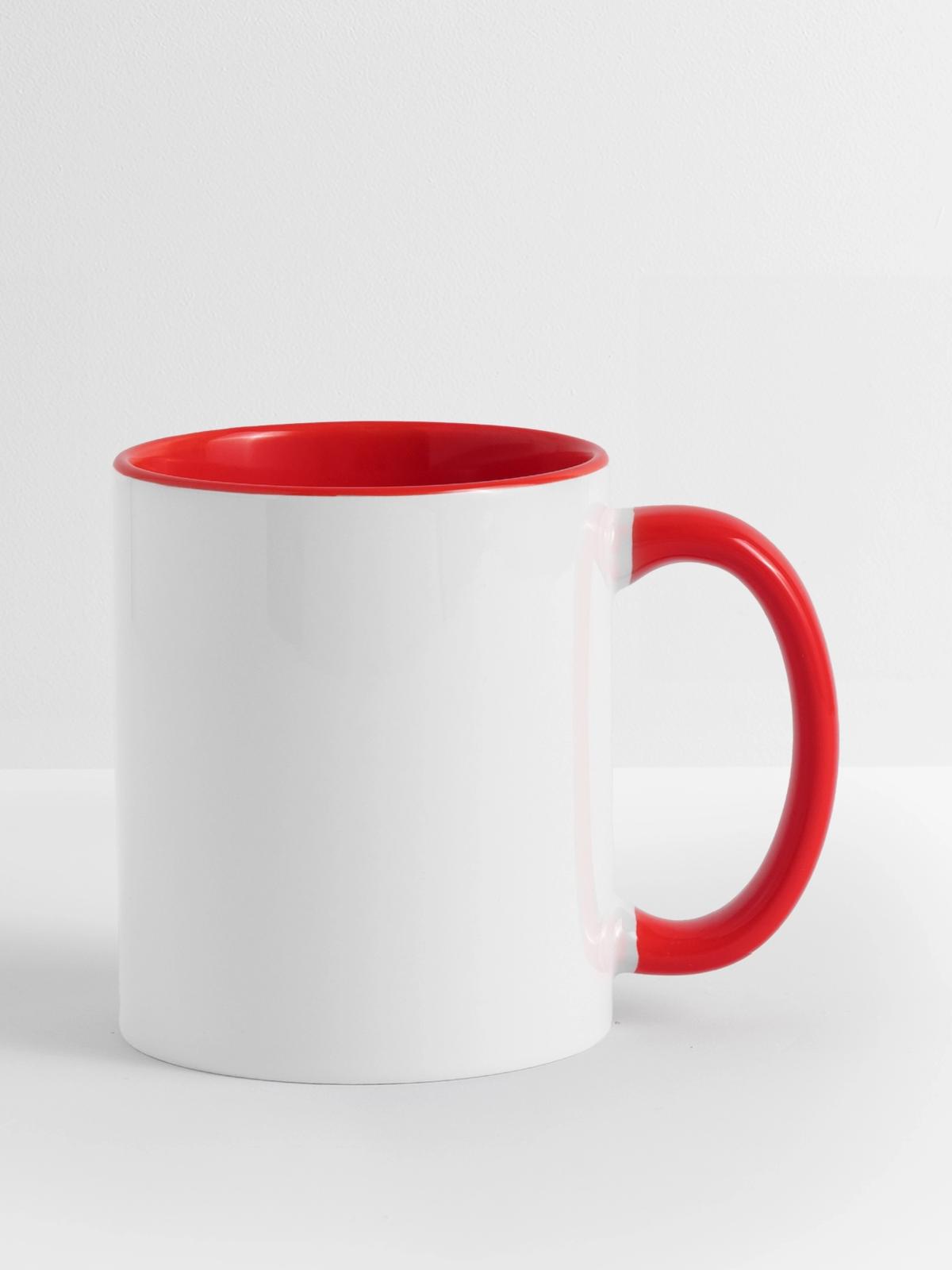 Fuck Sake - Contrast Coffee Mug - white/red - Right