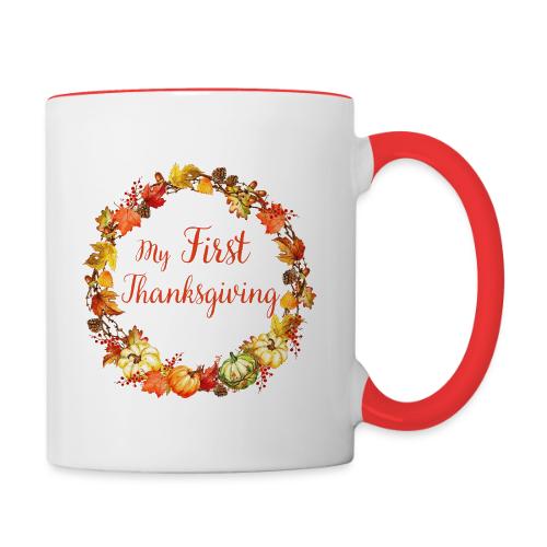 My first thanksgiving - Contrast Coffee Mug