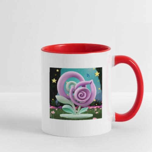 Lila Bloom | Double Floral Eco-Inspired Art - Contrast Coffee Mug