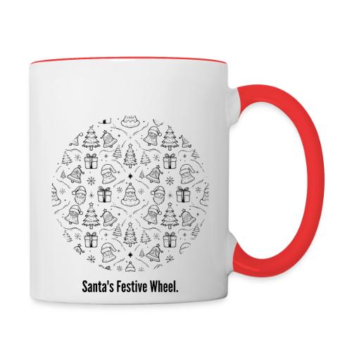 Santa's Festive Wheel T-Shirt - Contrast Coffee Mug